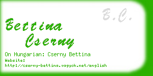 bettina cserny business card